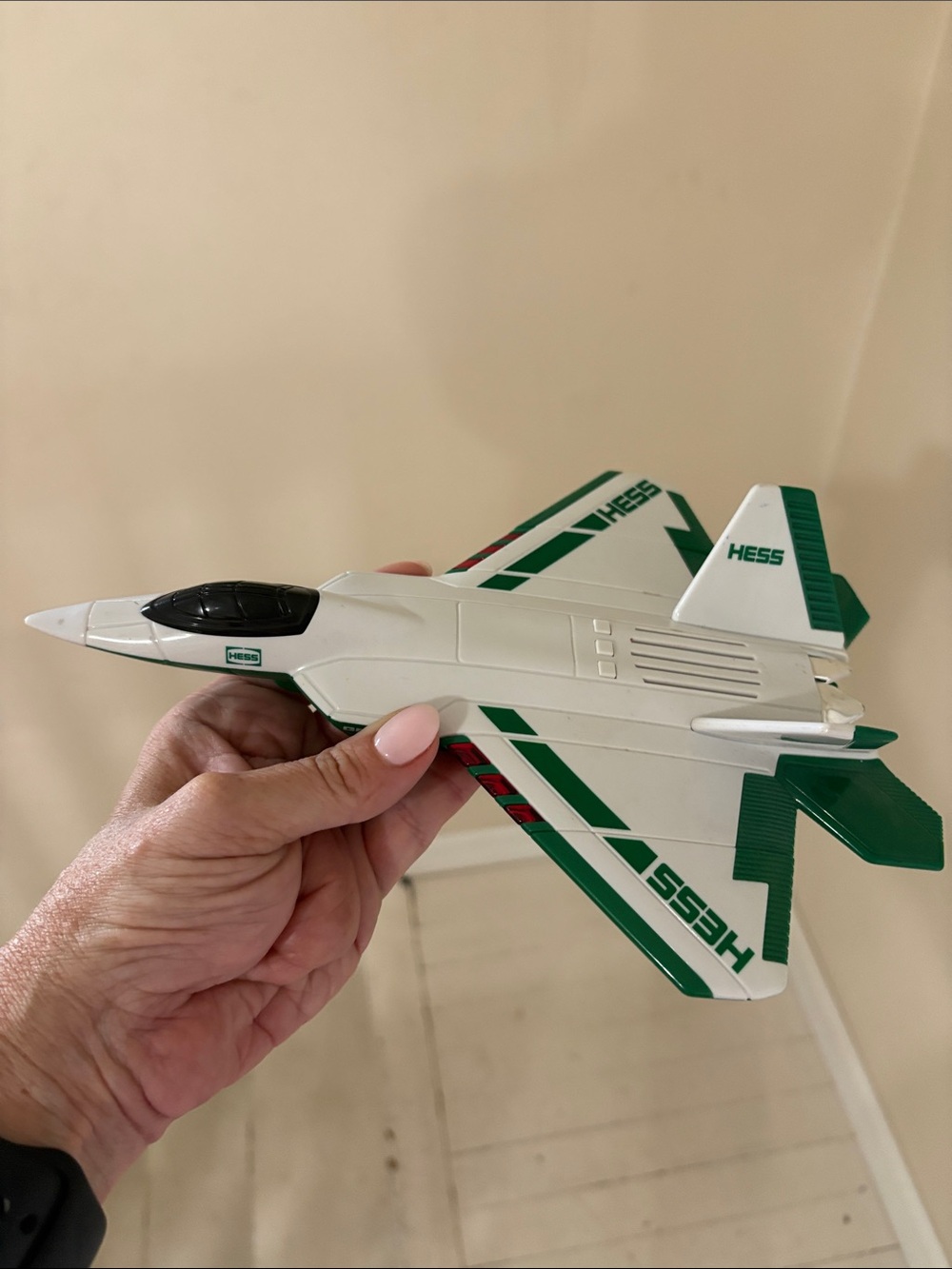 White & Green Fighter Jet Toy Plane - Kids Toys